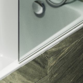 Шторка на ванну MaybahGlass MGV-793-6 80см чёрный