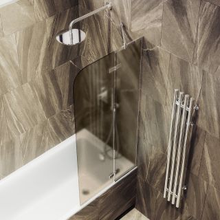 Шторка на ванну MaybahGlass MGV-658-4 69см хром глянцевый