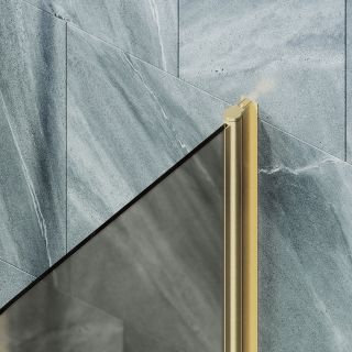 Шторка на ванну MaybahGlass MGV-790-3 80см золото