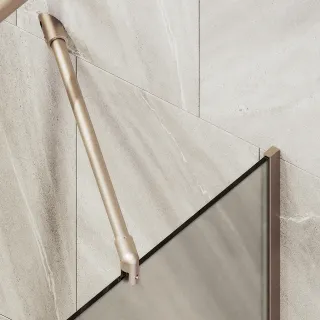 Шторка на ванну MaybahGlass MGV-125-2у 34см бронза