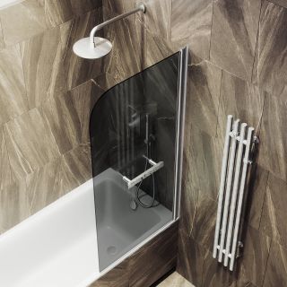 Шторка на ванну MaybahGlass MGV-773-5 50см хром матовый