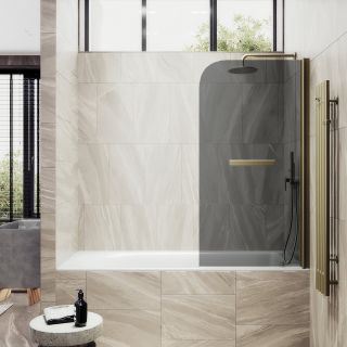 Шторка на ванну MaybahGlass MGV-785-2 70см бронза