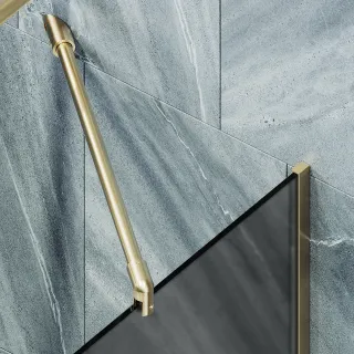 Шторка на ванну MaybahGlass MGV-89-3у 90см золото