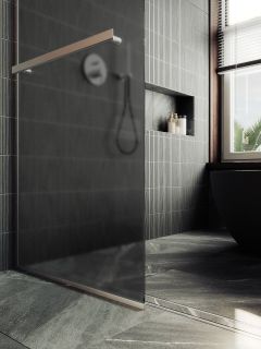 Душевая перегородка MaybahGlass MGD-730-5у 79см хром матовый