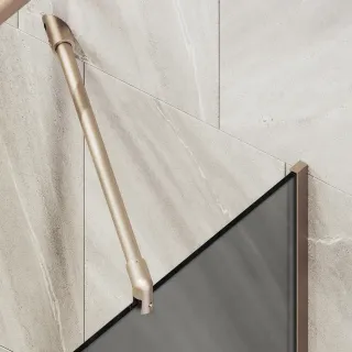 Шторка на ванну MaybahGlass MGV-84-2у 40см бронза