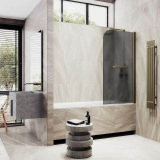 Шторка на ванну MaybahGlass MGV-786-2 70см бронза