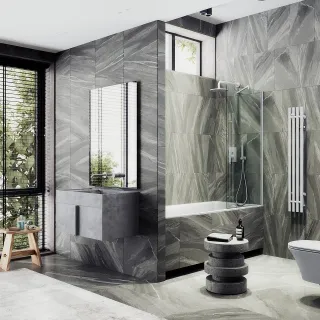 Шторка на ванну MaybahGlass MGV-65-1ш 90см белый