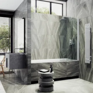 Шторка на ванну MaybahGlass MGV-598-1 60см белый