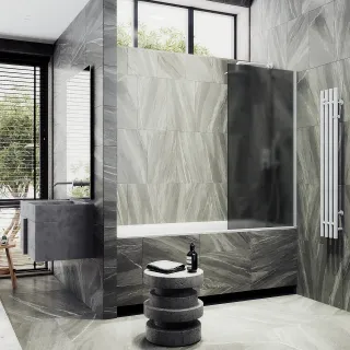 Шторка на ванну MaybahGlass MGV-84-1ш 40см белый