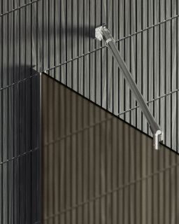 Душевая перегородка MaybahGlass MGD-697-5ш 79см хром матовый