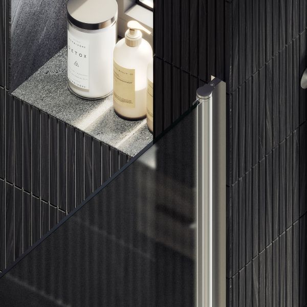 Душевая дверь MaybahGlass MGD-808-5 80см хром матовый