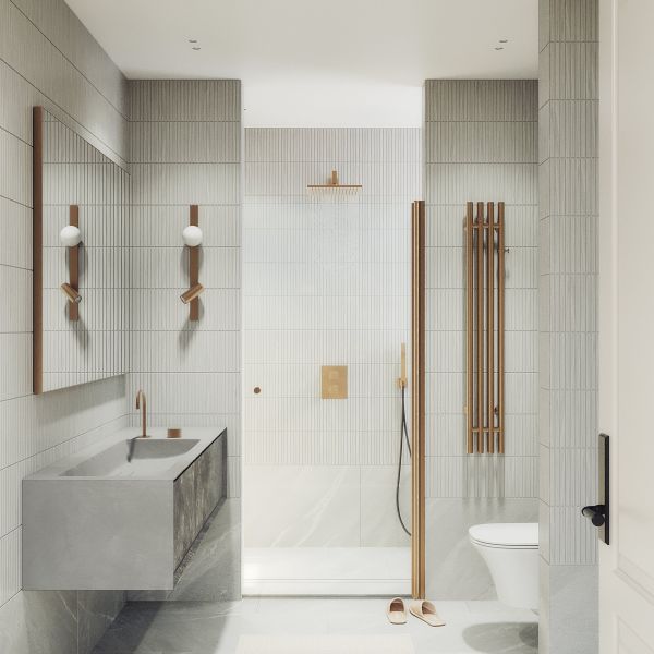 Душевая дверь MaybahGlass MGD-803-2 80см бронза