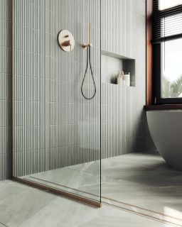 Душевая перегородка MaybahGlass MGD-695-2у 79см бронза