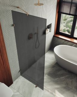 Душевая перегородка MaybahGlass MGD-271-2 79см бронза