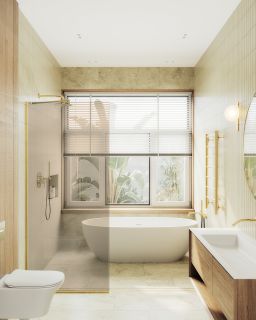 Душевая перегородка MaybahGlass MGD-696-3у 79см золото