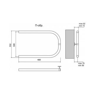 Полотенцесушитель водяной Terminus П-образный 500x400