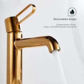 Смеситель для раковины Splenka S03.10.23 золото