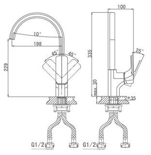 Смеситель для кухни DQ Berlin Humboldt зелёный/хром DA1432412