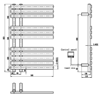 Электрический полотенцесушитель Boheme Venturo 723-NB никель
