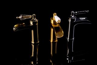 Смеситель для раковины Boheme Vogue золото 211