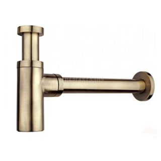 Сифон для раковины AlcaPlast Design бронза цельнометаллический круглый ?32 A400ANTIC