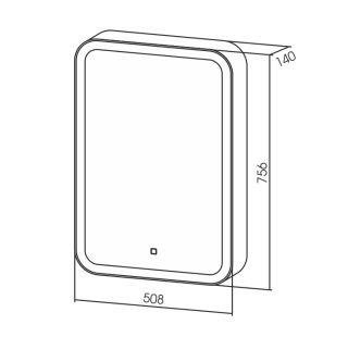 Зеркало-шкаф Azario Фиджи LED-00002362 c подсветкой и диммером