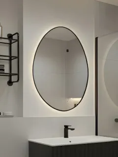 Зеркало с подсветкой ArtMax Como AM-Com-700-1000-DS-F-Nero 70 см чёрный