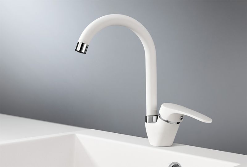 Смеситель для кухни Granula 1024, АРКТИК белый