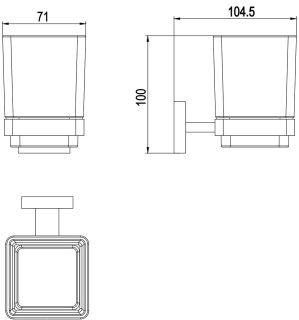 Стакан Timo Selene золото матовое 17033/17