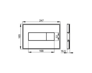Кнопка управления с цветной пластиной AlcaPlast хром матовый свет - голубой M1471-AEZ111