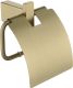 Настенный бумагодержатель с крышкой Grocenberg AC0029 (Матовое золото)