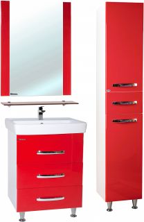 Тумба под раковину Bellezza Рокко 50см красный 00000010147