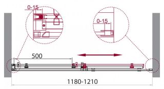 Душевая дверь BelBagno хром ACQUA-BF-1-120-C-Cr