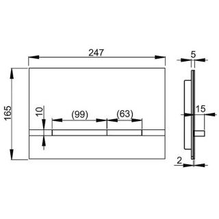 Кнопка смыва AlcaPlast для инсталляции чёрная/матовая STRIPE-BLACK