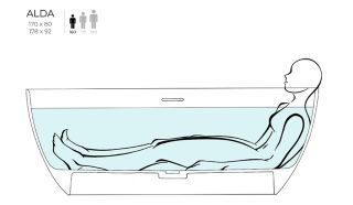 Ванна из искусственного камня Salini Alda S-Stone 101911SMRF 178x92см RAL полностью