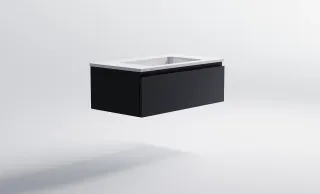 Тумба с раковиной Astra-Form Альфа 03060006ral7024+04010008 90 см тёмно-серый матовый