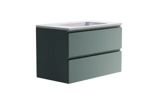 Тумба с раковиной Astra-Form Альфа 3060007ncss3005-b80g+04010008 90 см зелёный матовый