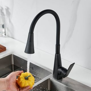 Смеситель для кухни Shevanik S543H-3 чёрный