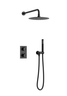 Душевая система с термостатом AltroBagno Unione 040408 NeOp  черный матовый