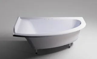 Ванна из искусственного камня Astra-Form Анастасия 01010025 левая 182x125 см белый глянец