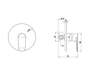 Смеситель для душа Aquatek Ника AQ1866CR хром