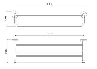 Полка для полотенец Aquatek Европа AQ4115BG шлифованное золото