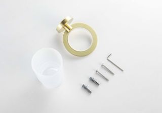 Стакан с держателем Aquatek Оберон AQ4204BG шлифованное золото