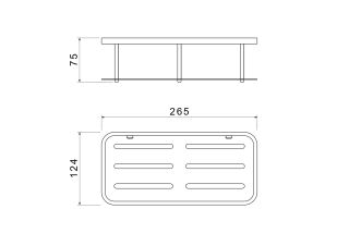 Полка для душа Aquatek AQ4936BGM оружейная сталь