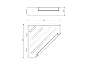 Полка для душа Aquatek AQ4976MB со стеклоочистителем чёрный