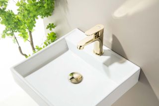 Донный клапан для раковины Aquatek AQ6003PG полированное золото