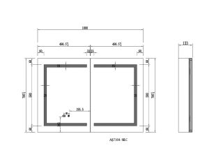Зеркало-шкаф с подсветкой Aquatek AQ7104-MLC 100 см хром