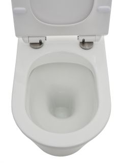 Чаша напольного унитаза AQUAme AQM1001 с крышкой-сиденьем белый глянцевый