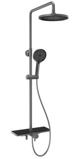 Душевая стойка AQUAme AQM8002G со смесителем серый