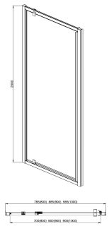 Душевая дверь Aquatek AQ ARI PI 09020BL 90см чёрный